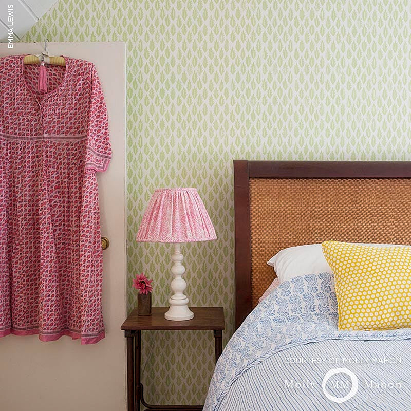 Schumacher Leaf Pink Wallpaper Sample 5011151