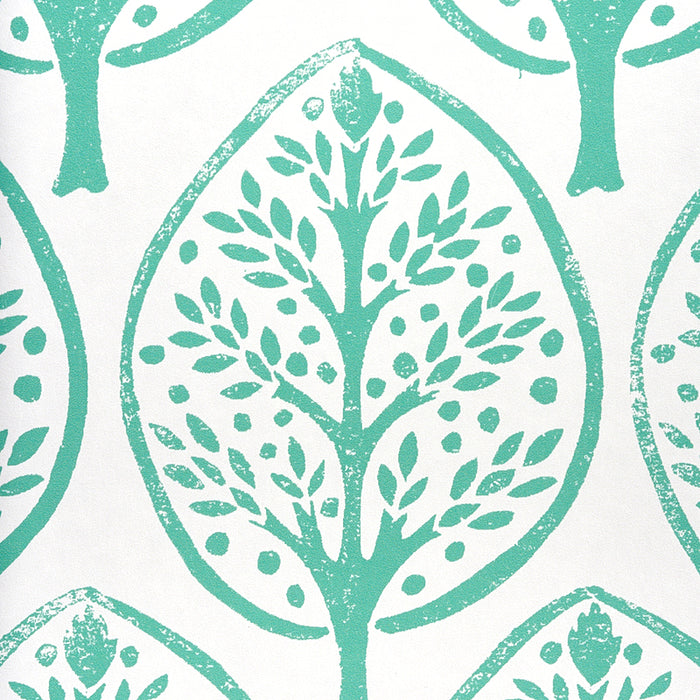Schumacher Tree Seaglass Wallpaper Sample 5011180
