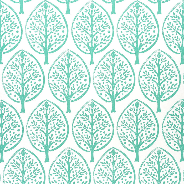 Schumacher Tree Seaglass Wallpaper Sample 5011180