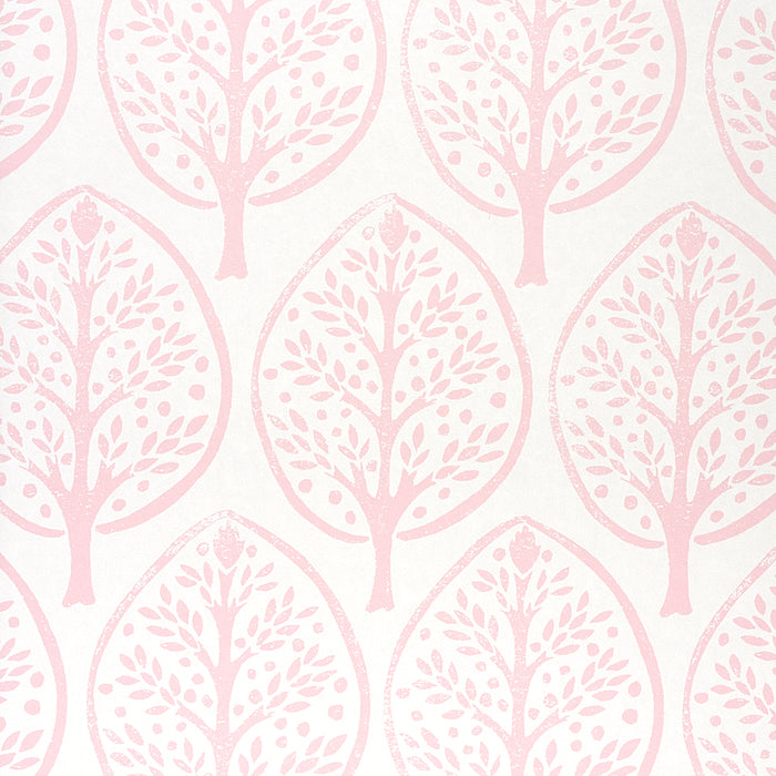 Schumacher Tree Pink Wallpaper Sample 5011181