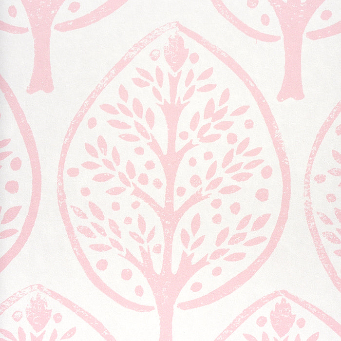 Schumacher Tree Pink Wallpaper Sample 5011181