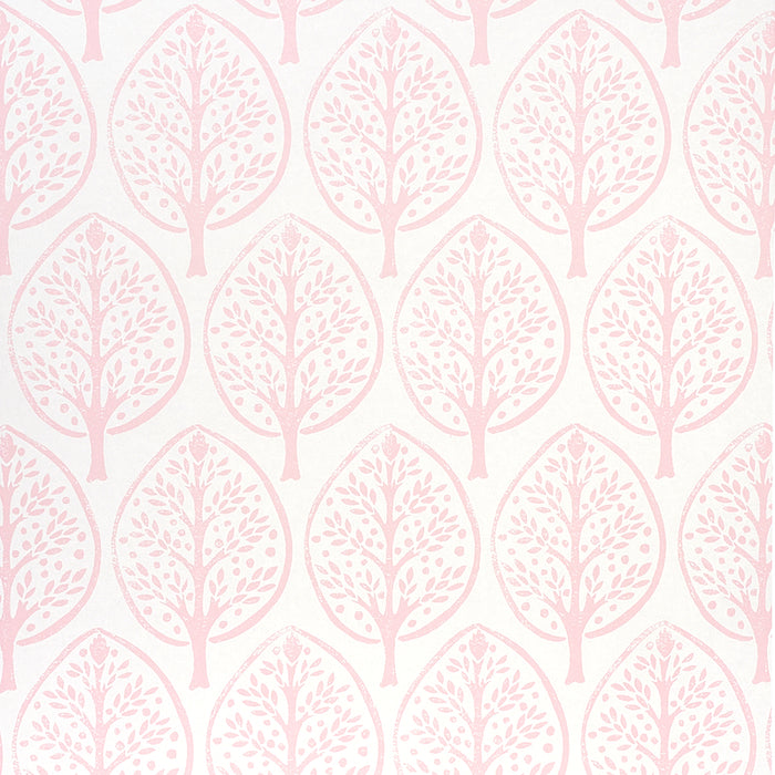 Schumacher Tree Pink Wallpaper Sample 5011181