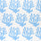 Schumacher Coral Blue Wallpaper Sample 5011201