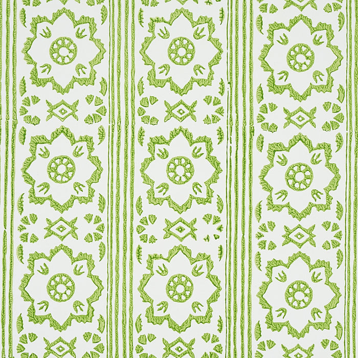 Schumacher Sunda Hand Blocked Print Leaf Wallpaper 5011220