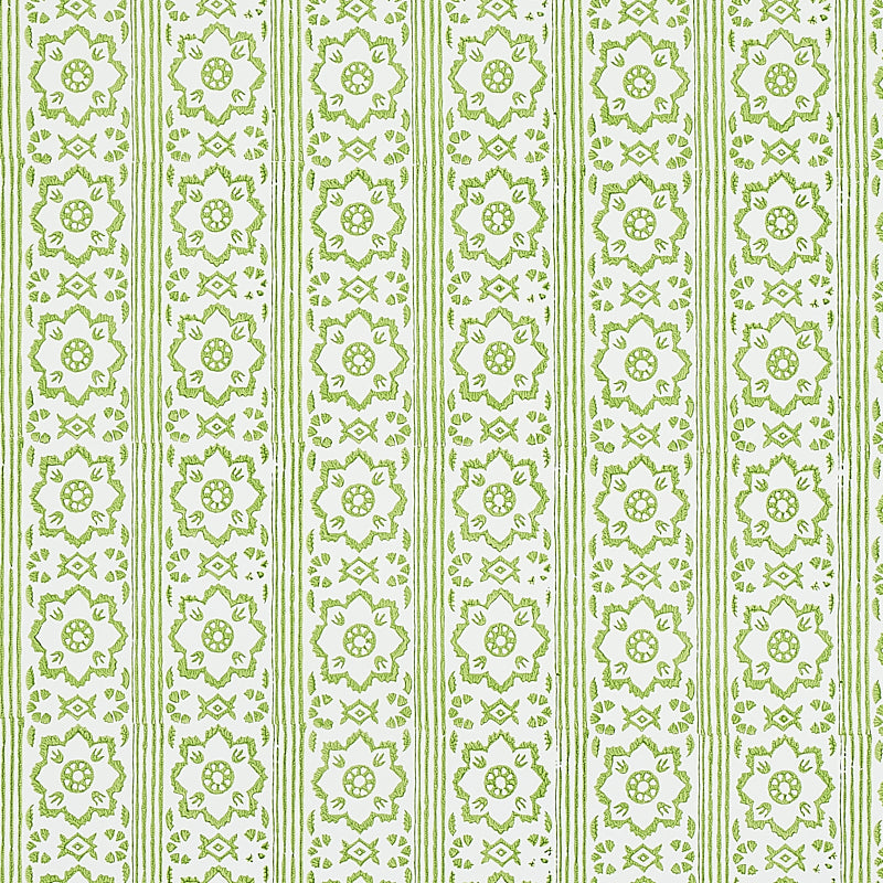 Schumacher Sunda Hand Blocked Print Leaf Wallpaper Sample 5011220