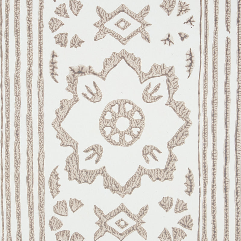Schumacher Sunda Hand Blocked Print Grey Wallpaper 5011221