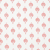 Schumacher Dahlia Hand Blocked Print Red Wallpaper 5011232