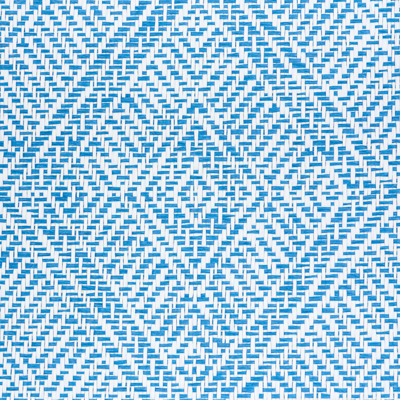 Schumacher Tortola Paperweave Blue Wallpaper 5011250