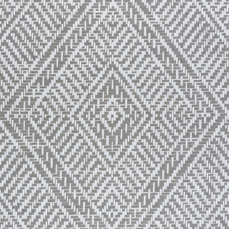 Schumacher Tortola Paperweave Grey Wallpaper 5011253