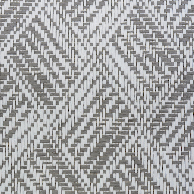 Schumacher Ashberg Paperweave Grey Wallpaper Sample 5011260