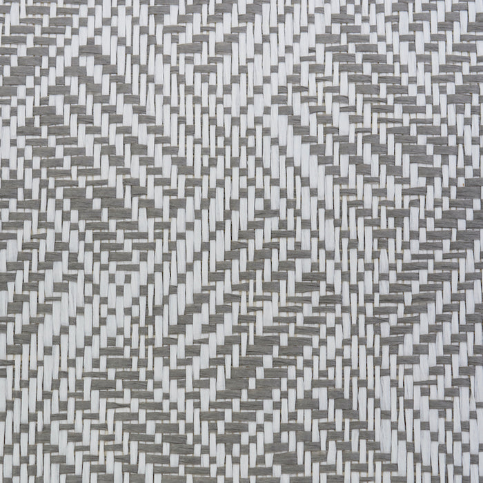Schumacher Ashberg Paperweave Grey Wallpaper Sample 5011260