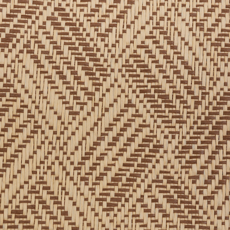 Schumacher Ashberg Paperweave Brown Wallpaper Sample 5011262