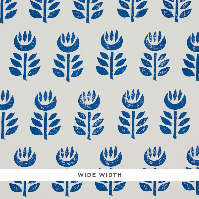 Schumacher Rosenborg Navy Wallpaper Sample 5011333