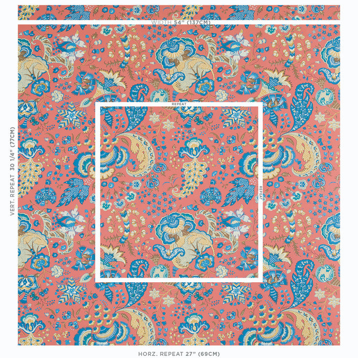 Schumacher Majorelle Red Wallpaper Sample 5011351