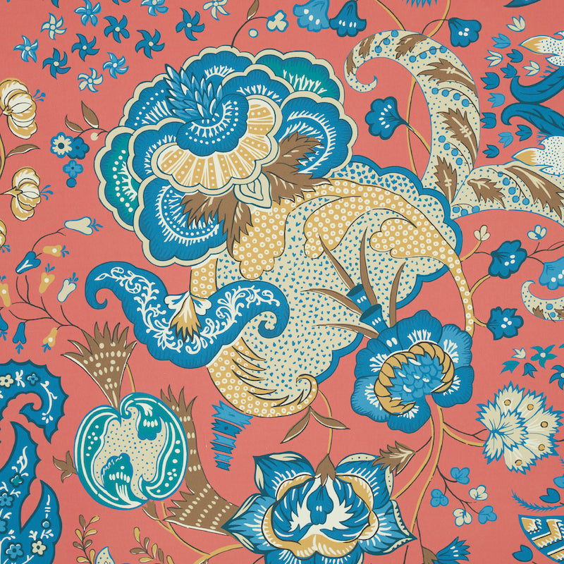 Schumacher Majorelle Red Wallpaper Sample 5011351