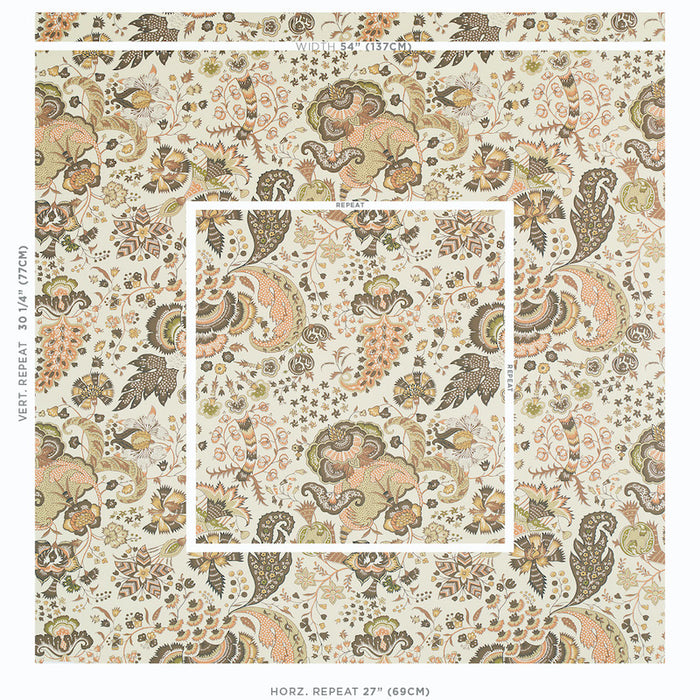 Schumacher Majorelle Neutral Wallpaper Sample 5011352