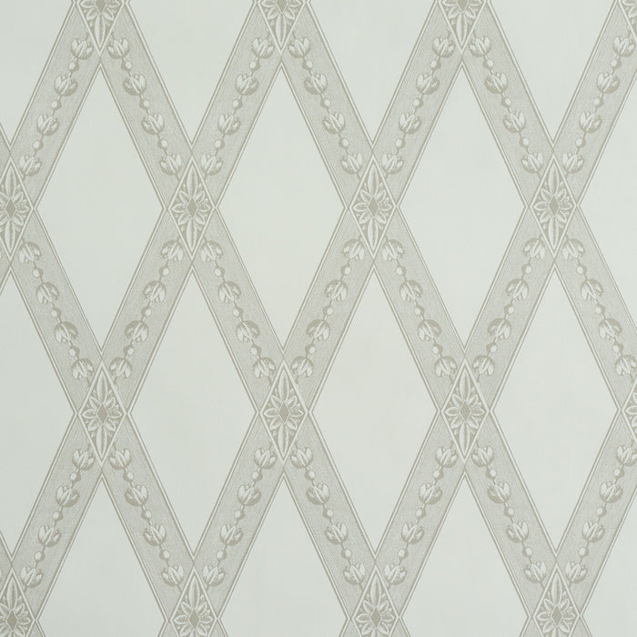 Schumacher Les Losanges Toile Stone Wallpaper 5011360