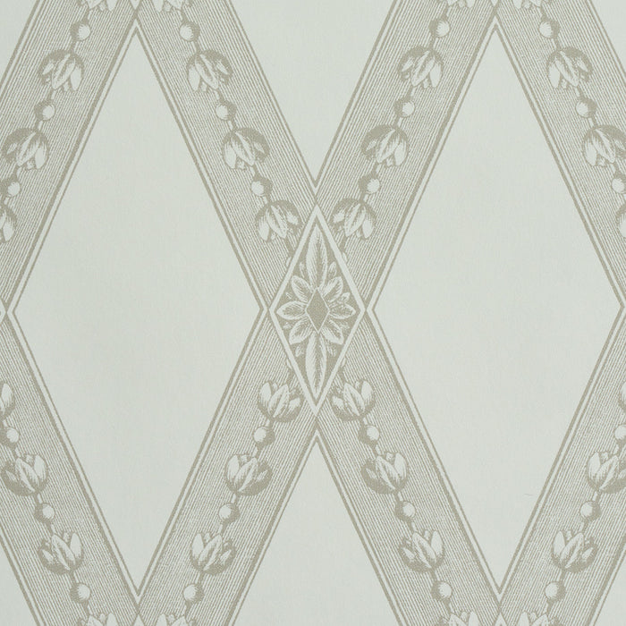 Schumacher Les Losanges Toile Stone Wallpaper 5011360