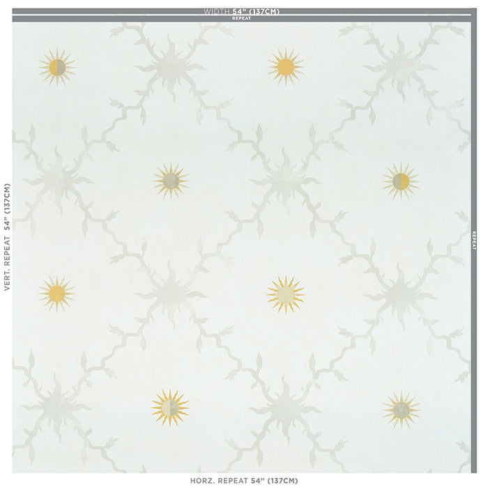 Schumacher Palladio Trellis Neutral Wallpaper Sample 5011371