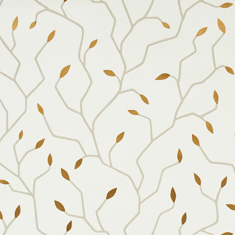 Schumacher Cymbeline Ivory & Gold Wallpaper 5011380