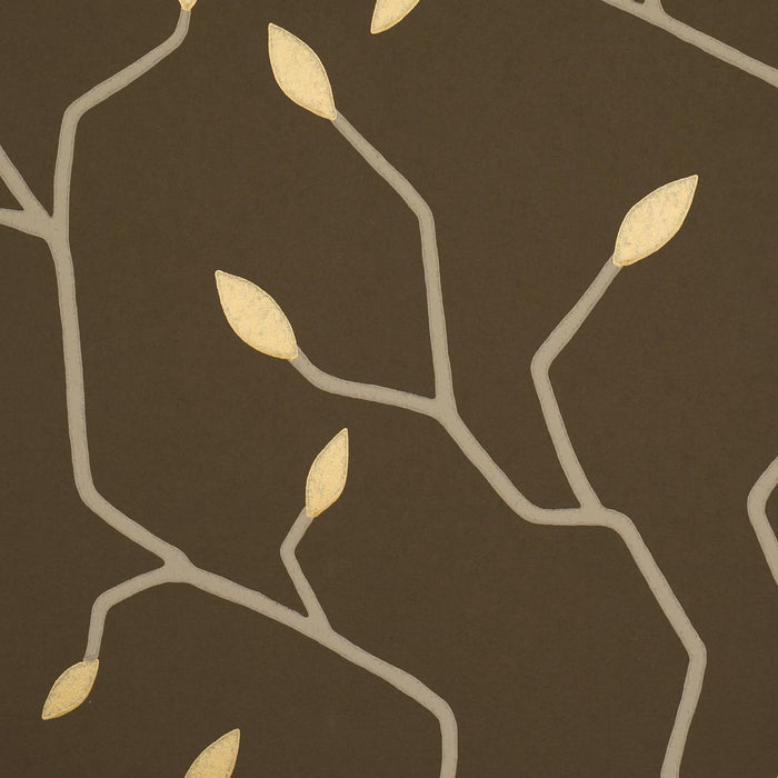Schumacher Cymbeline Chocolate Wallpaper Sample 5011385