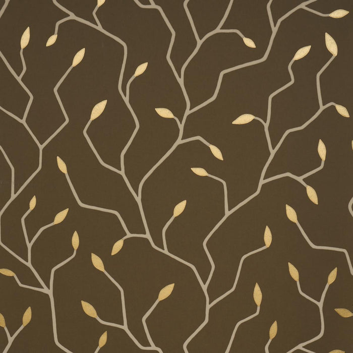 Schumacher Cymbeline Chocolate Wallpaper Sample 5011385