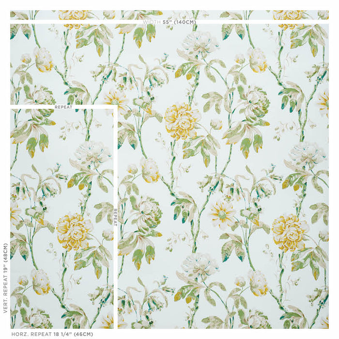 Schumacher Daydream Citron Wallpaper Sample 5011400