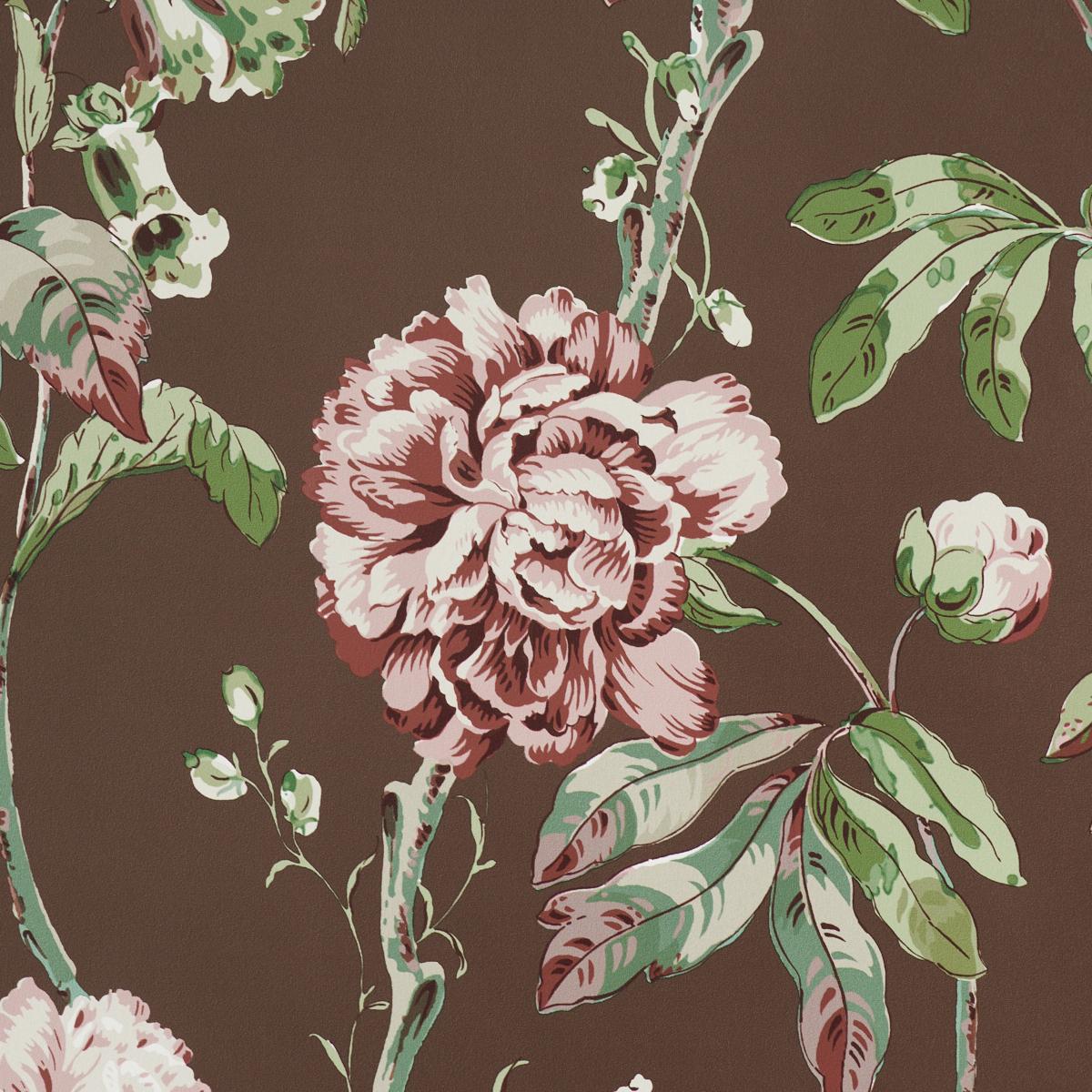 Schumacher Daydream Chocolate Wallpaper 5011402