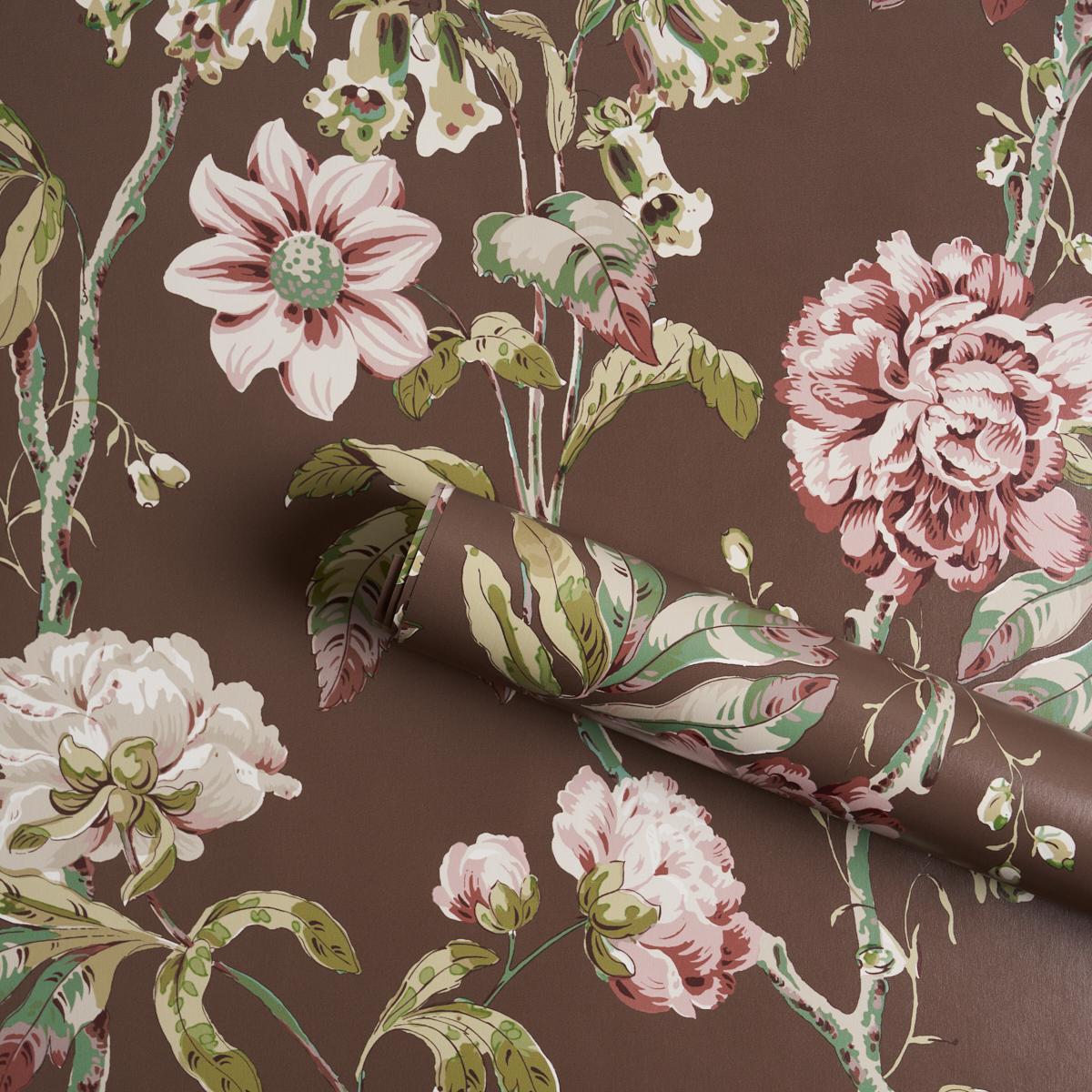 Schumacher Daydream Chocolate Wallpaper 5011402