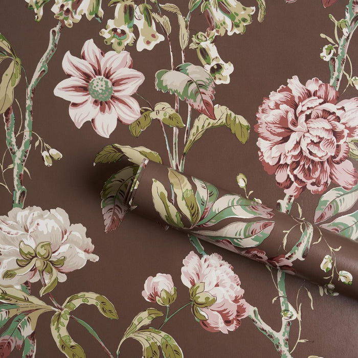 Schumacher Daydream Chocolate Wallpaper 5011402
