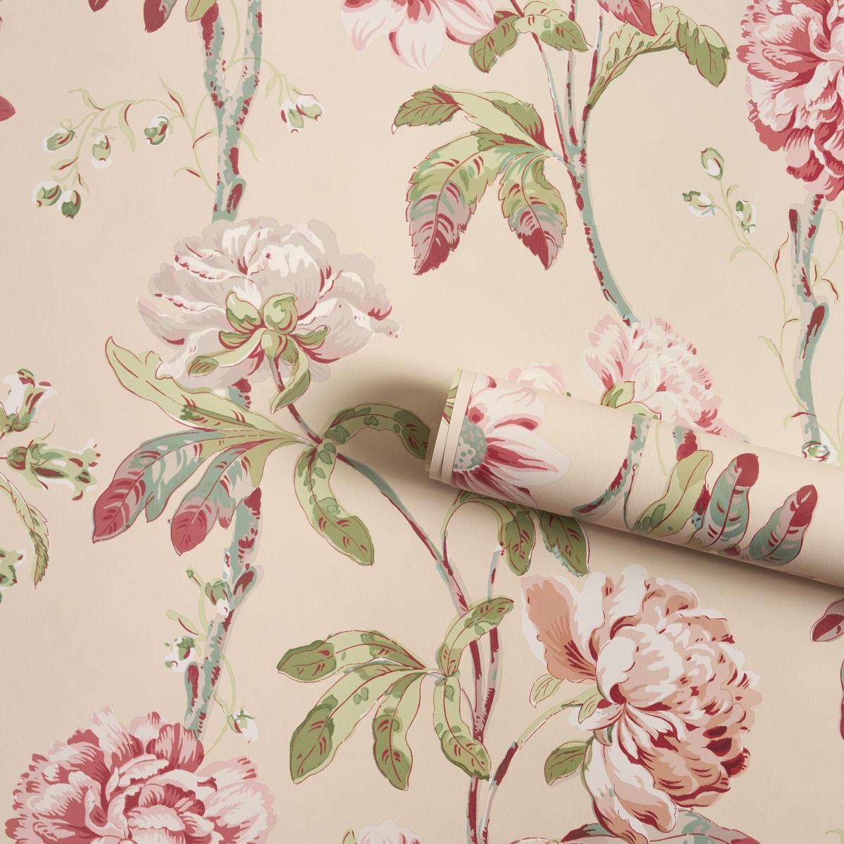 Schumacher Daydream Pink Wallpaper 5011404