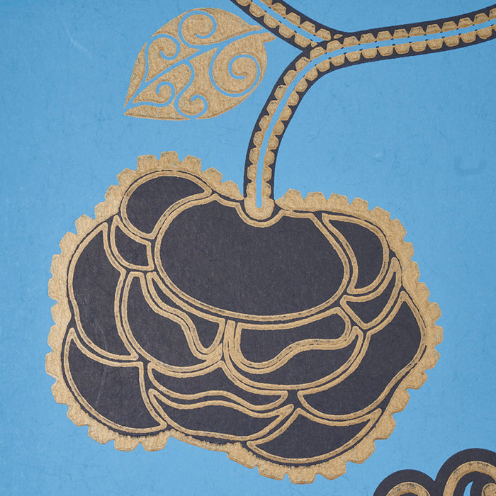 Schumacher Queen Fruit Lapis Wallpaper Sample 5011412