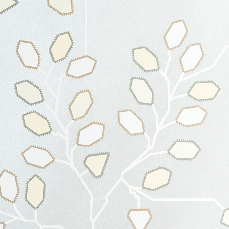 Schumacher Tumble Weed Silver White Wallpaper Sample 5011421