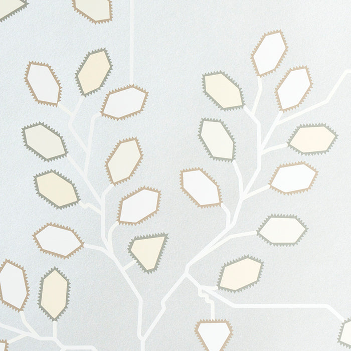 Schumacher Tumble Weed Silver White Wallpaper Sample 5011421