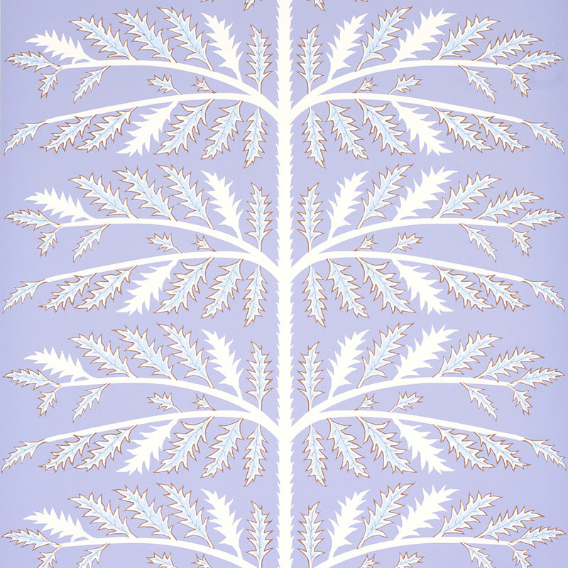 Schumacher Thistle Lavender Wallpaper Sample 5011431