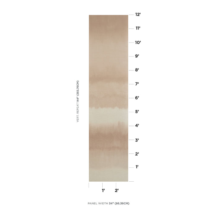 Schumacher Orissa Sisal Panel Sand Wallpaper Sample 5011441