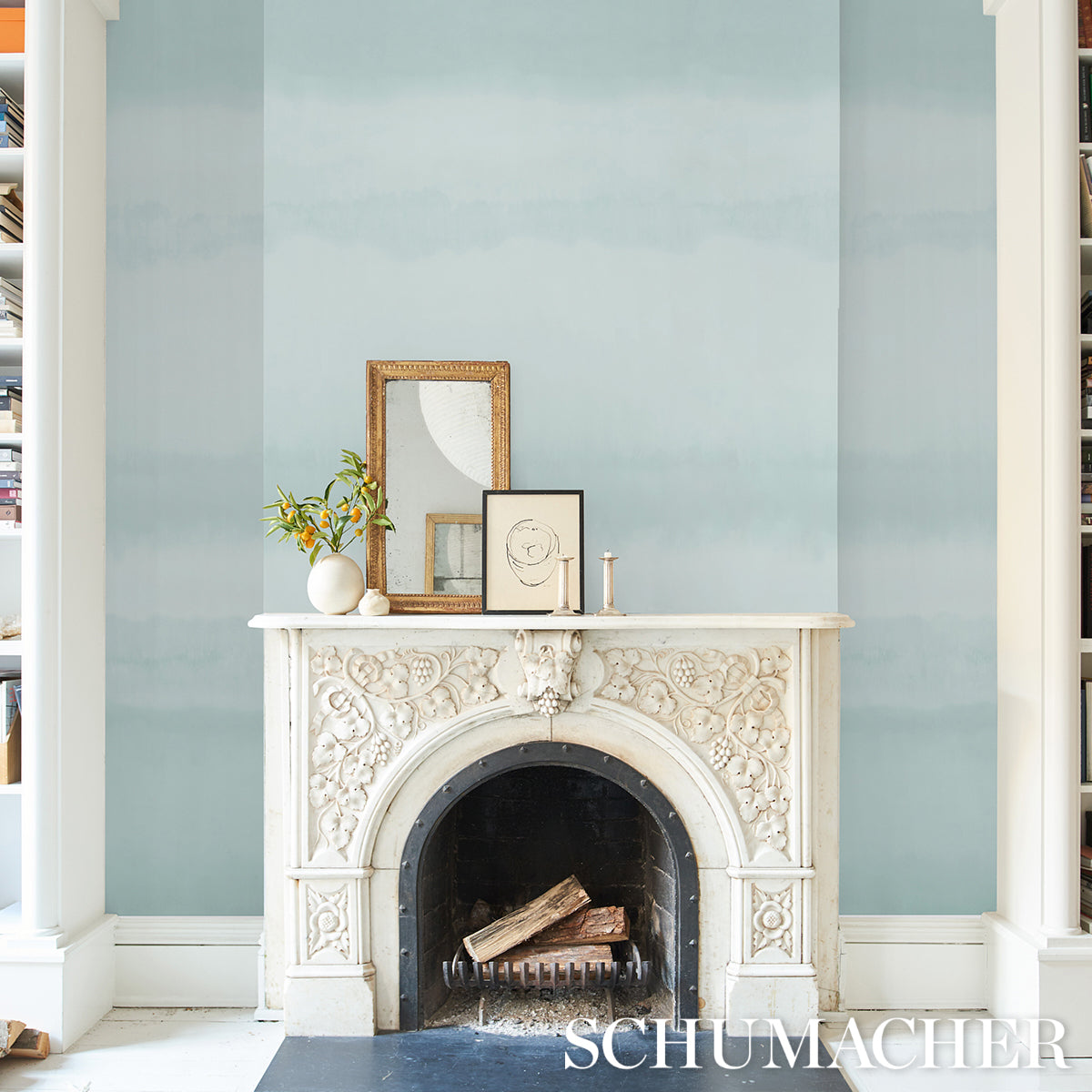 Schumacher Orissa Panel Mineral Wallpaper Sample 5011454