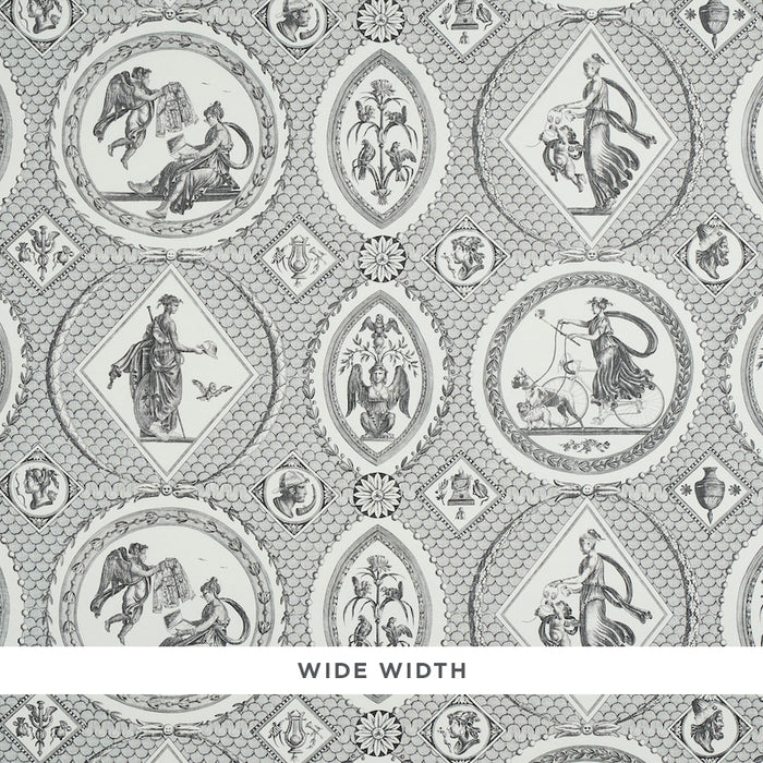 Schumacher Les Scenes Contemporaines Black Wallpaper Sample 5011491