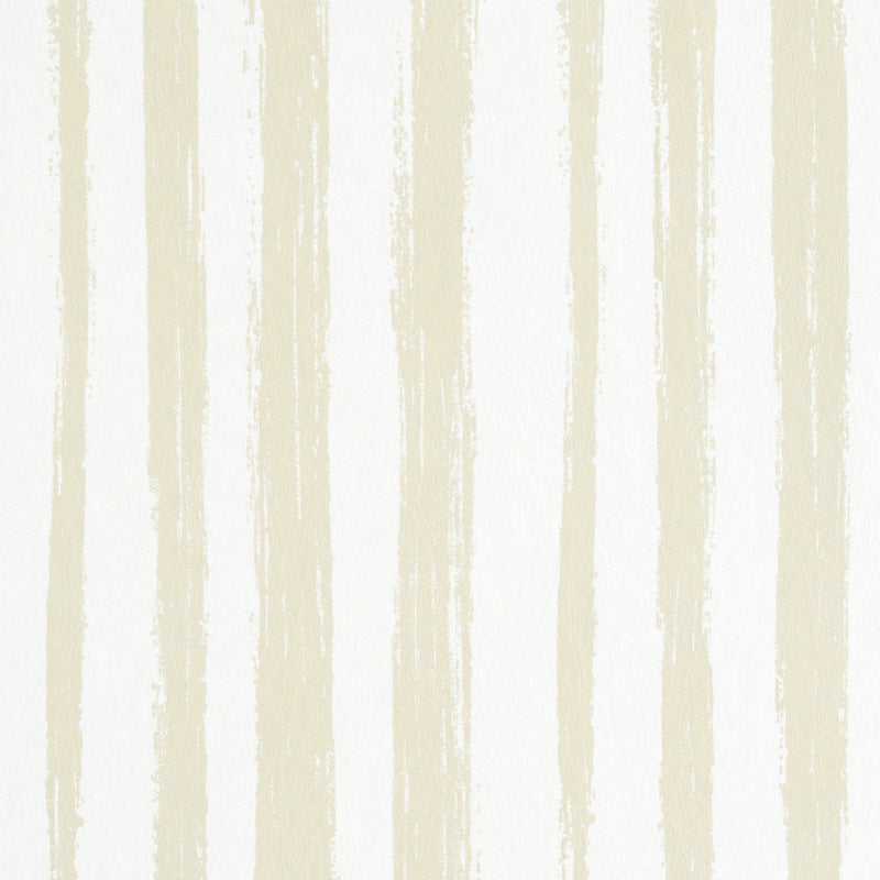 Schumacher Sketched Stripe Natural Wallpaper Sample 5011540