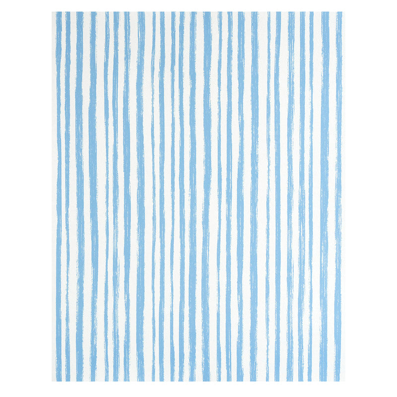 Schumacher Sketched Stripe Blue Wallpaper Sample 5011541