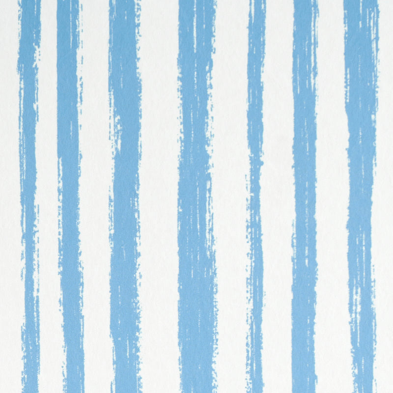 Schumacher Sketched Stripe Blue Wallpaper Sample 5011541