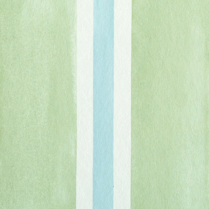 Schumacher Watercolor Stripe Leaf Wallpaper Sample 5011570