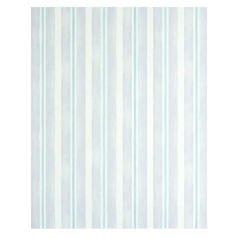 Schumacher Watercolor Stripe Lavender Wallpaper Sample 5011572