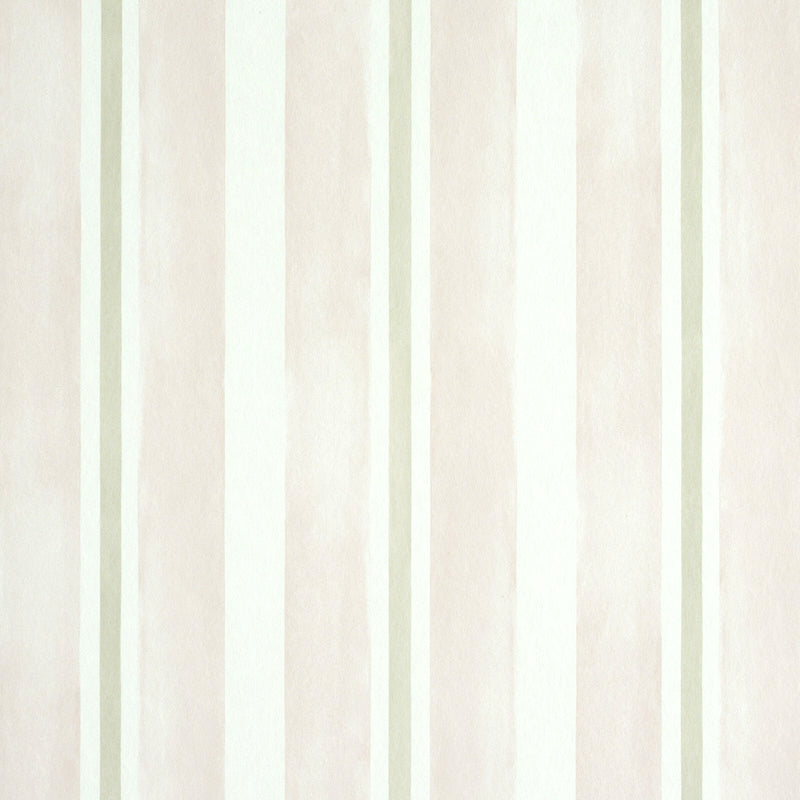 Schumacher Watercolor Stripe Blush Wallpaper Sample 5011573