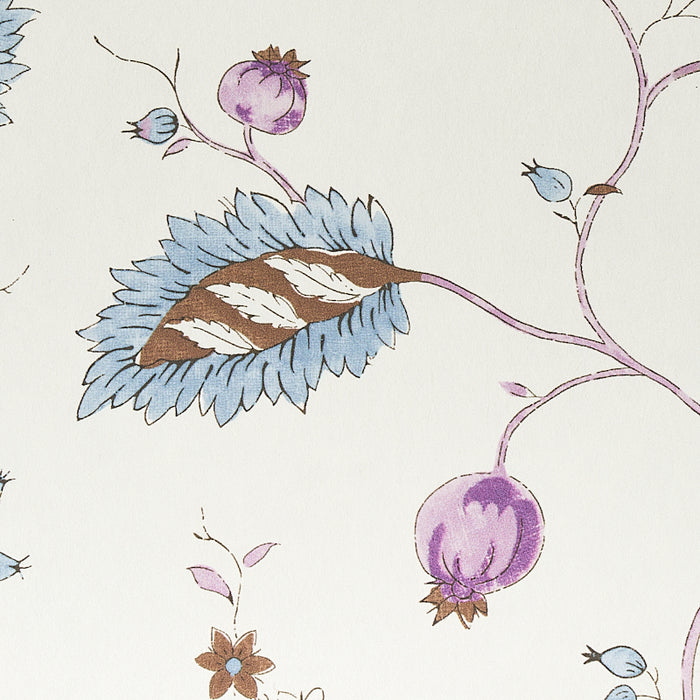 Schumacher Maryam Vine Sky & Plum Wallpaper Sample 5011601