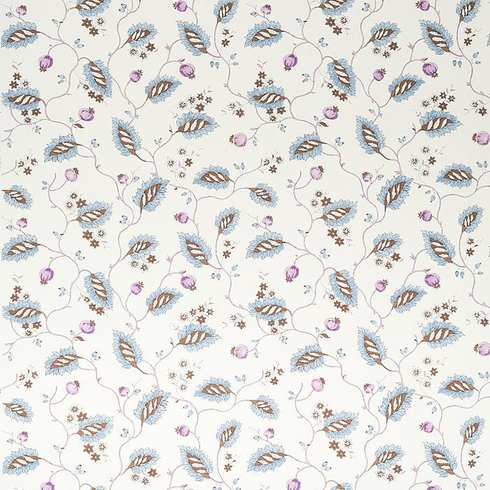 Schumacher Maryam Vine Sky & Plum Wallpaper Sample 5011601