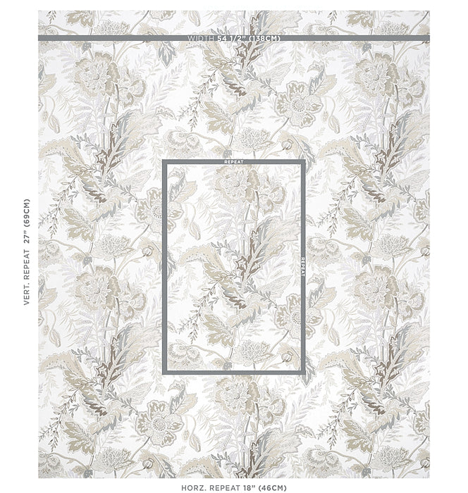 Schumacher Sandoway Vine Linen Wallpaper Sample 5011610