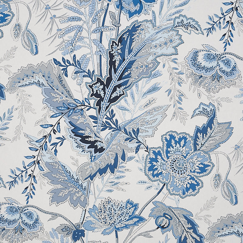 Schumacher Sandoway Vine Delft Wallpaper Sample 5011611