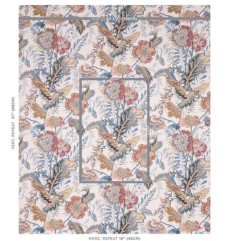 Schumacher Sandoway Vine Document Wallpaper Sample 5011612