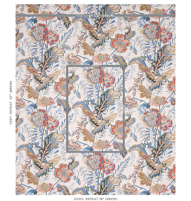 Schumacher Sandoway Vine Document Wallpaper Sample 5011612